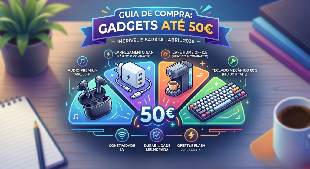 Seleção dos melhores gadgets até 50€ em 2026