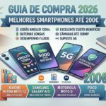 Melhores smartphones até 200€ em 2026